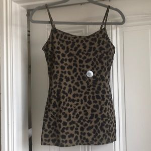 NWT cheetah print bra cami